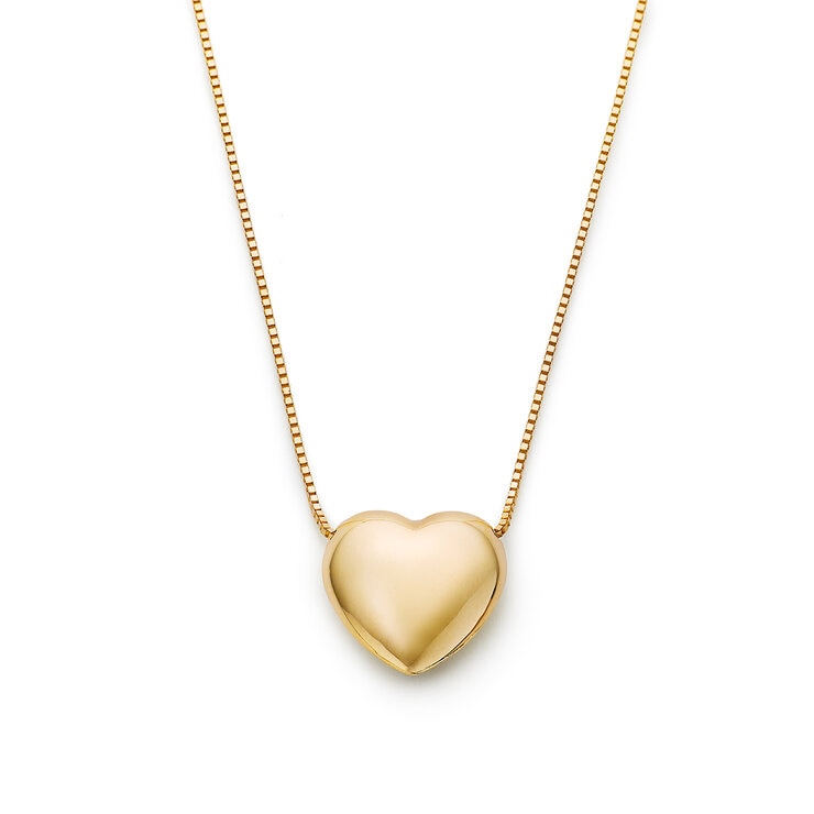 Dije de Corazon Inflado, Oro Amarillo 14K — Imagen 1 de 4