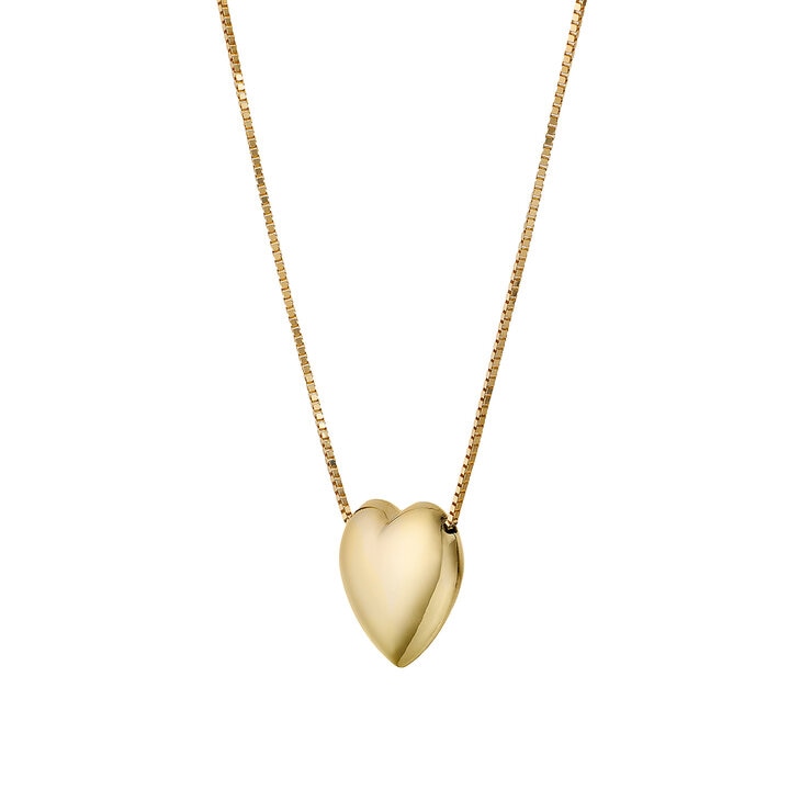 Dije de Corazon Inflado, Oro Amarillo 14K — Imagen 4 de 4