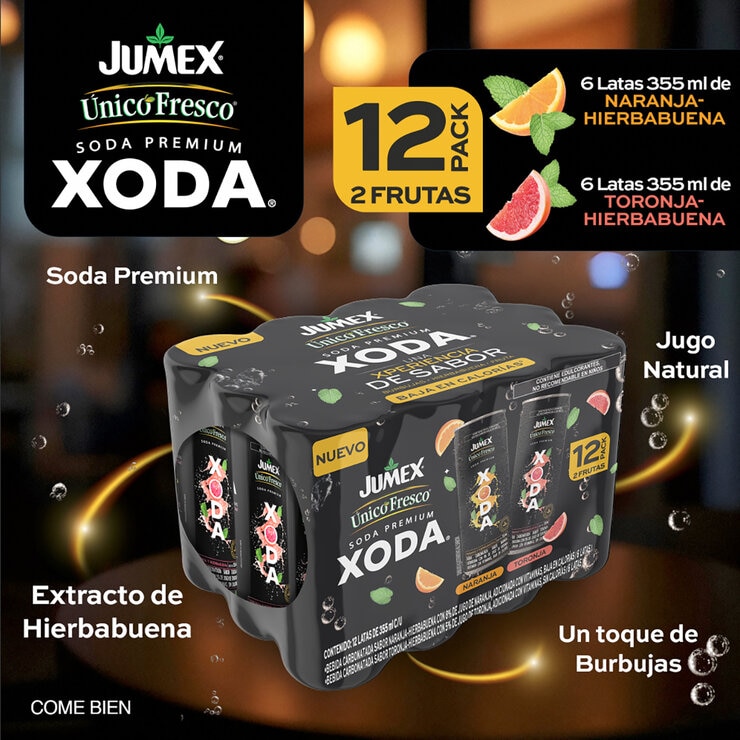 Único Fresco Xoda Bebida Carbonatada 12 pzas de 355 ml — Imagen 3 de 3