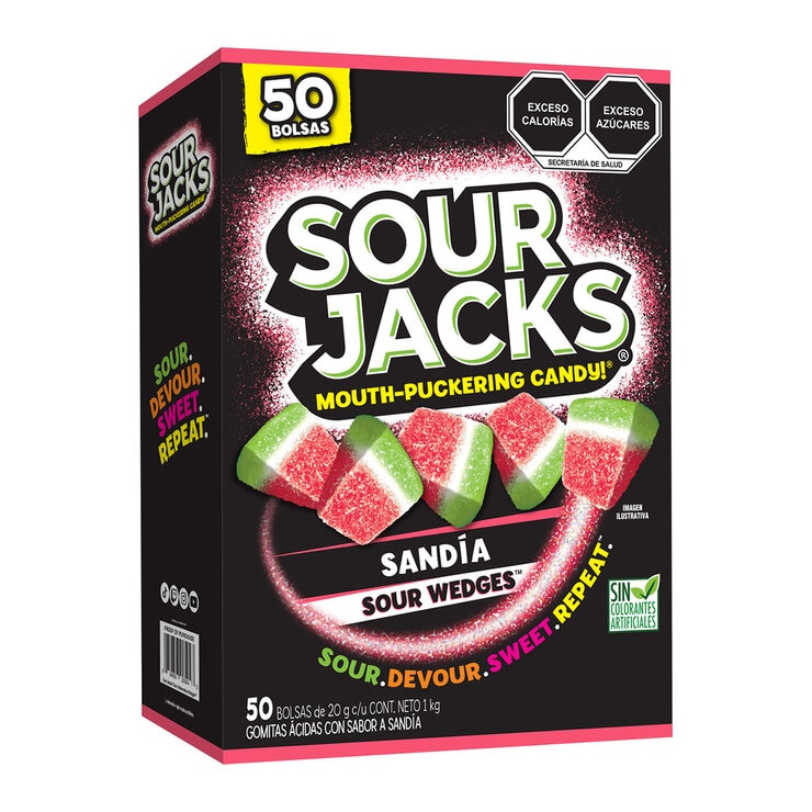 Sour Jacks Gomitas Ácidas Sabor Sandía 50/20 g — Imagen 1 de 2