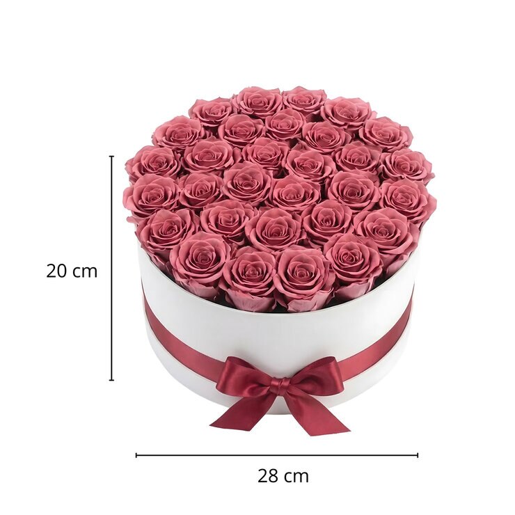 PREVENTA Materia Verde, Arreglo Decorativo de 24 Rosas Naturales Preservadas — Imagen 3 de 4