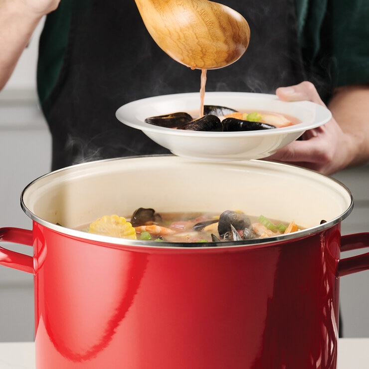 Tramontina Olla con Tapa de 15.1L de Acero Esmaltado — Imagen 4 de 4