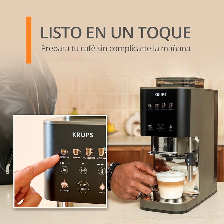 Krups Coffee Krush Experience, Cafetera Automática con Espumador de Leche — Imagen 4 de 4