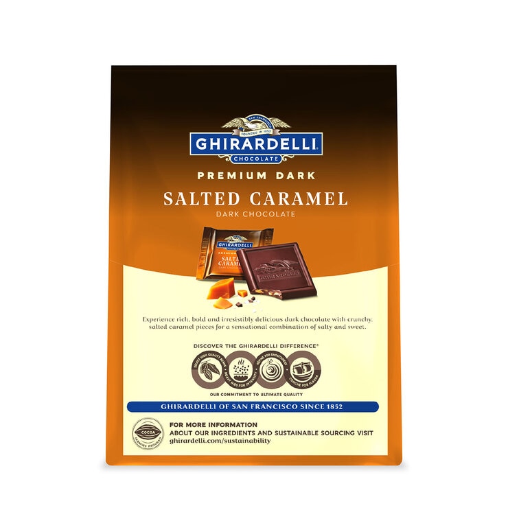 Ghirardelli Chocolate Amargo con Trozos de Caramelo Salado 426 g — Imagen 3 de 4