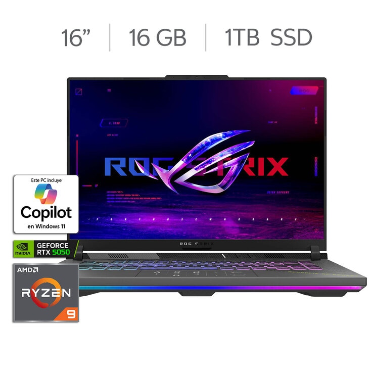Asus ROG Strix G16 Laptop 16" Full HD+ AMD Ryzen 9 16GB 1TB SSD — Imagen 1 de 4