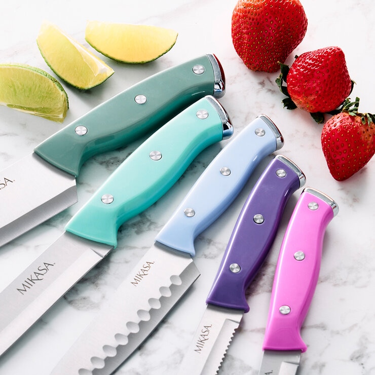 Mikasa Cuchillos de Cocina con Fundas de Colores de Seguridad, 5 piezas — Imagen 2 de 4