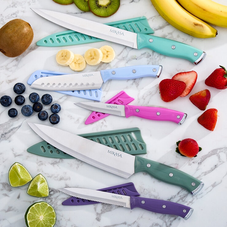 Mikasa Cuchillos de Cocina con Fundas de Colores de Seguridad, 5 piezas — Imagen 1 de 4