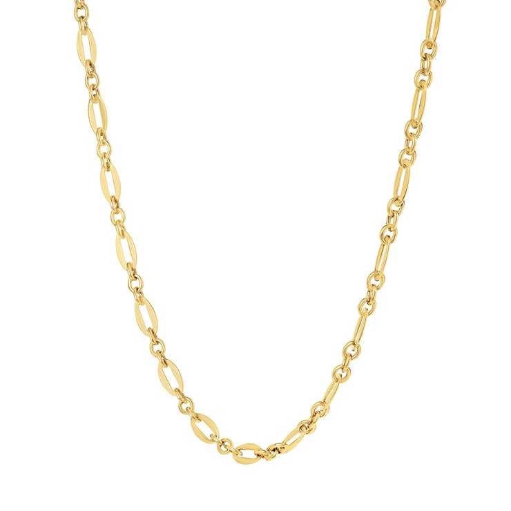 Cadena para Dama, 45.72cm, Enlace Ovalado, Oro Amarillo 14K — Imagen 3 de 4