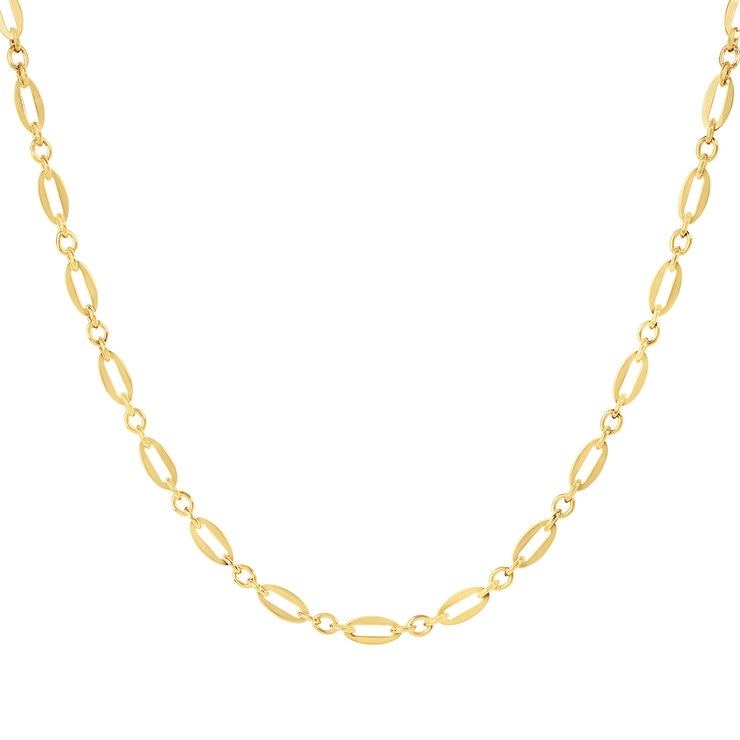Cadena para Dama, 45.72cm, Enlace Ovalado, Oro Amarillo 14K