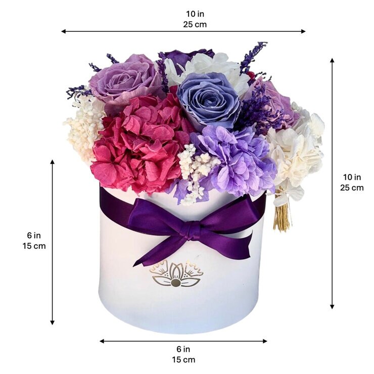 Alive, Bouquet Mix morado, Caja Blanca, Duración 6 Meses. — Imagen 2 de 4