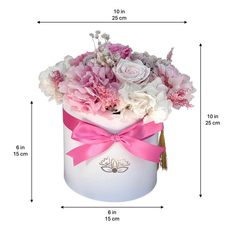 Alive, Bouquet Mix Rosa, Caja blanca, Duración 6 Meses. — Imagen 2 de 4