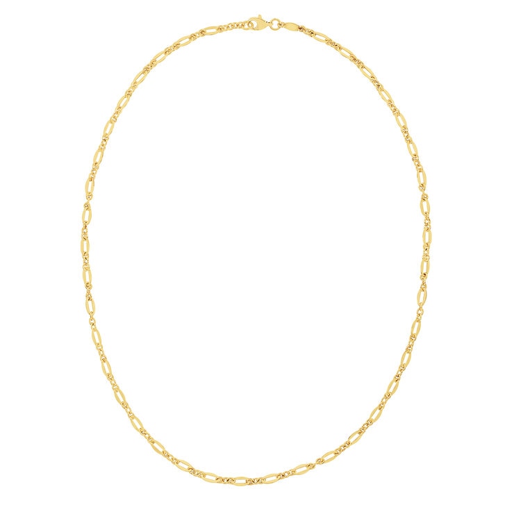 Cadena para Dama, 45.72cm, Enlace Ovalado, Oro Amarillo 14K — Imagen 4 de 4