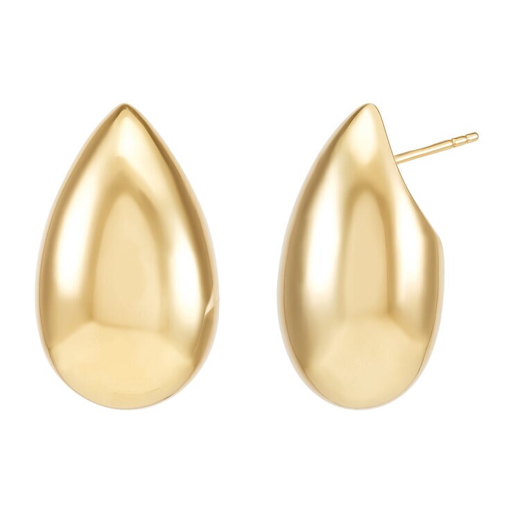 Aretes de Gota de Agua, Oro Amarillo 14K — Imagen 2 de 4