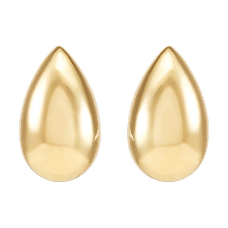 Aretes de Gota de Agua, Oro Amarillo 14K