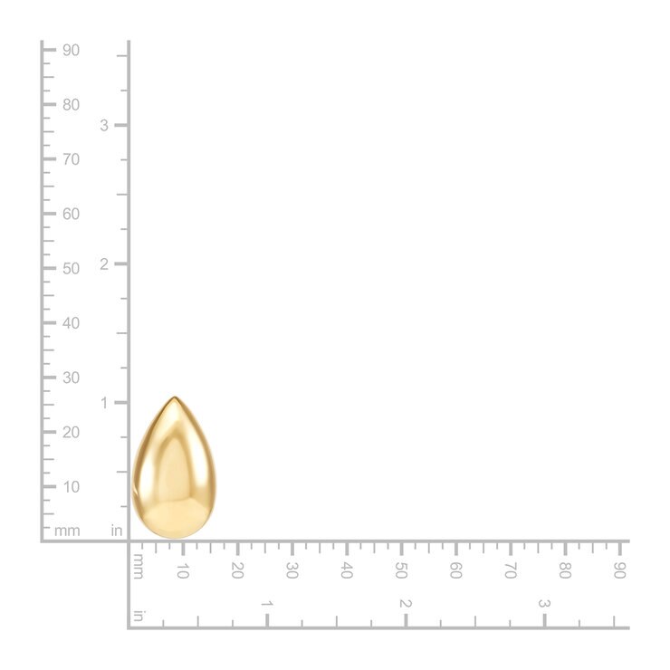 Aretes de Gota de Agua, Oro Amarillo 14K — Imagen 4 de 4