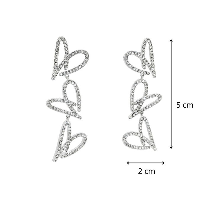 Mayfer, Juego de Corazones, Anillo, Aretes y Pulsera, con Cristal Austríaco — Imagen 3 de 4