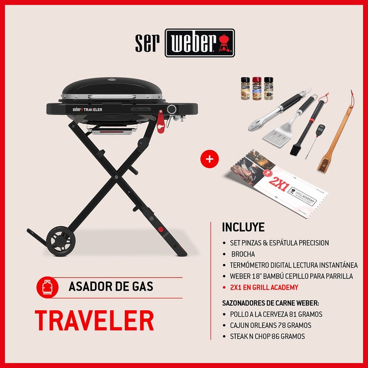 Weber, Traveler Compact Asador de Gas — Imagen 4 de 4
