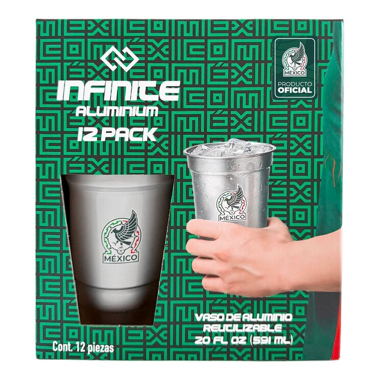 Infinite Vasos de Aluminio 12 pzas de 591 ml — Imagen 1 de 3