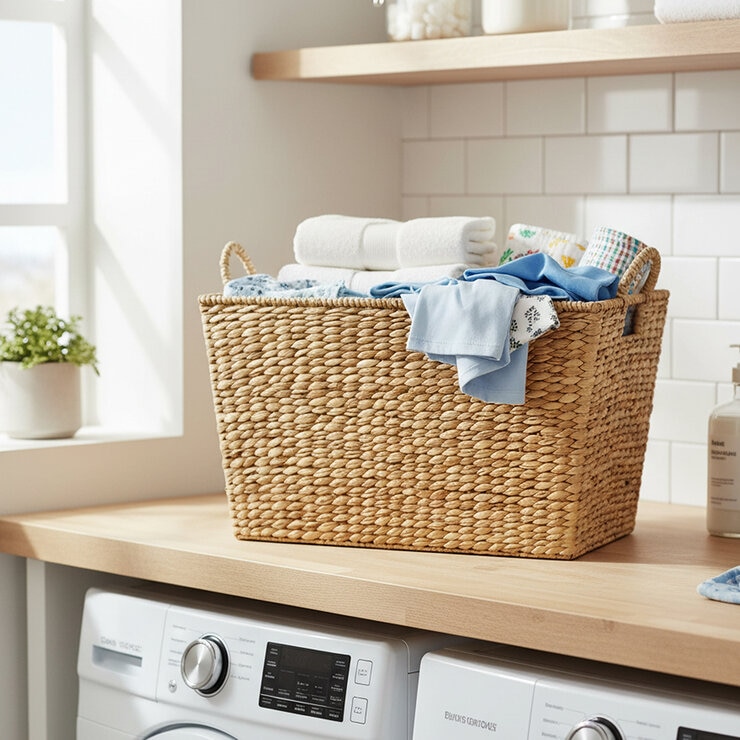 Cesta con Tejido Natural Rectangular — Imagen 2 de 4