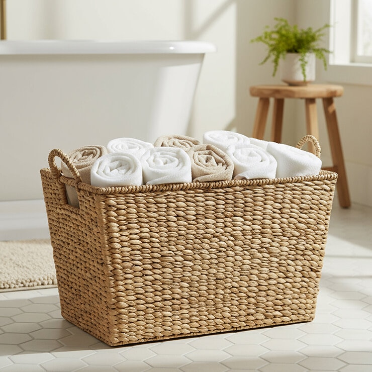 Cesta con Tejido Natural Rectangular — Imagen 1 de 4