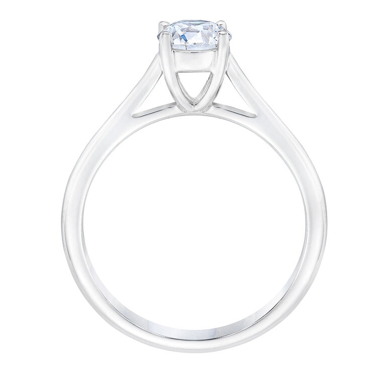 Anillo, 0.50ct Diamante Solitario, Oro Blanco de 14K — Imagen 3 de 3