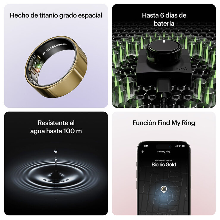 Ultrahuman Ring Air Oro Biónico — Imagen 2 de 4