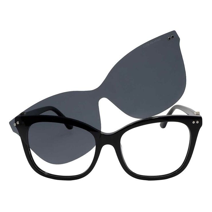 Cloe CLE.10023.0BLK.54 Armazón Oftálmico + Clip Solar Polarizado — Imagen 1 de 4