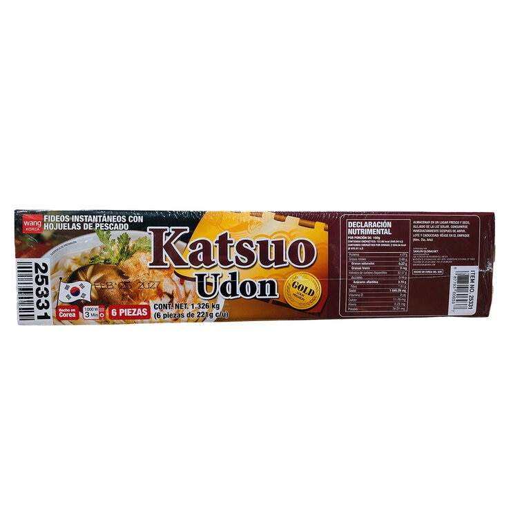 Katsuo Udon Fideos Instantáneos con Hojuelas de Pescado 6/221 g — Imagen 3 de 3