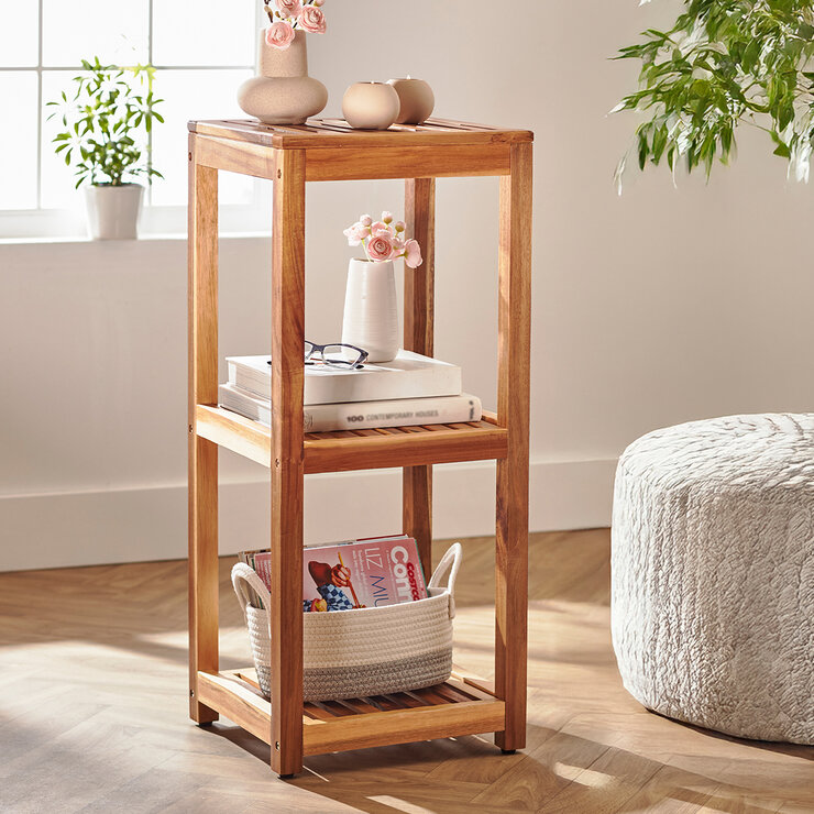 Mesa Inspired Living, Torre de Madera de Acacia para Almacenamiento — Imagen 1 de 4