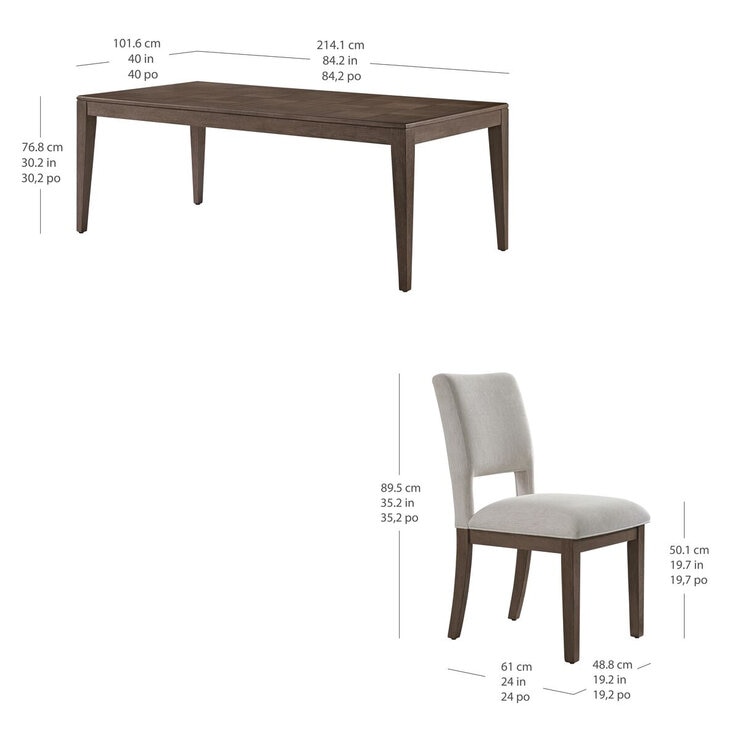 Henredon, Morris Falls, Juego de Comedor 7 piezas — Imagen 2 de 4