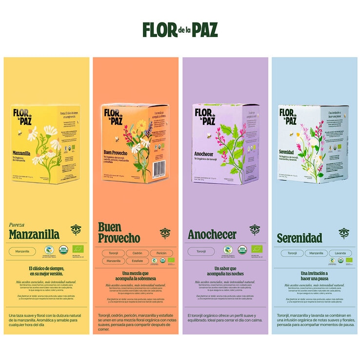 Flor de la Paz Tés Orgánicos Herbales 64 pzas — Imagen 3 de 4