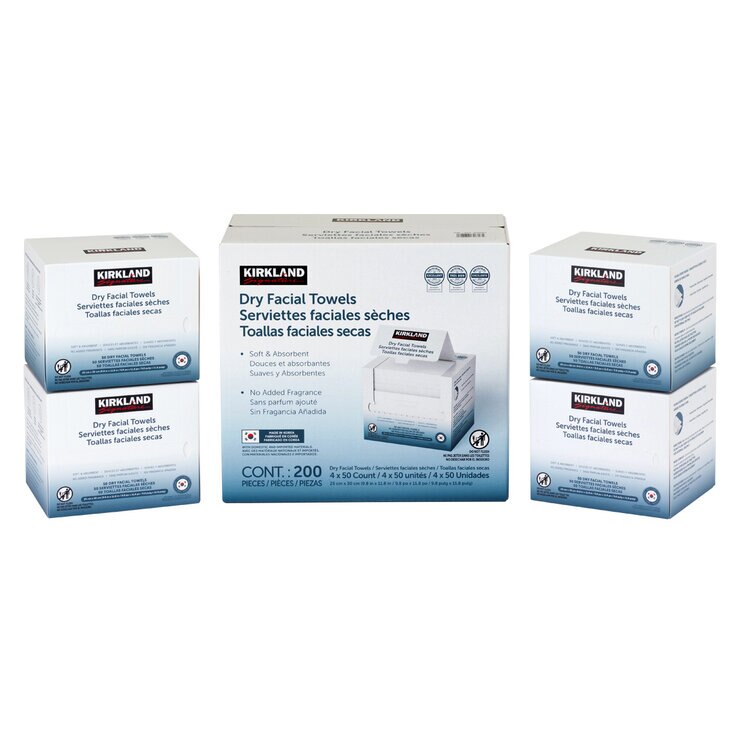 Kirkland Signature Toallas Faciales Secas 200 pzas — Imagen 3 de 4