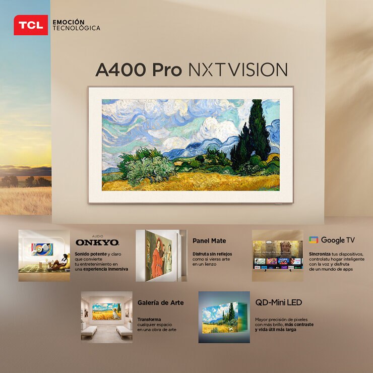 TCL Pantalla 75" QLED 4K NXTVISION Google TV — Imagen 2 de 4