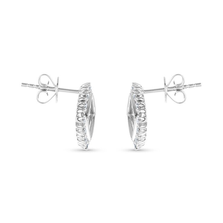 Aretes de Diamantes 0.25ctw, Oro Blanco 14K — Imagen 2 de 4