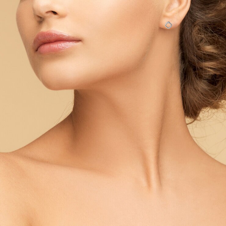 Aretes de Diamantes 0.25ctw, Oro Blanco 14K — Imagen 3 de 4