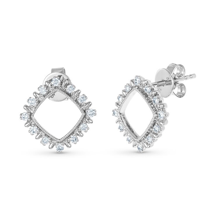Aretes de Diamantes 0.25ctw, Oro Blanco 14K