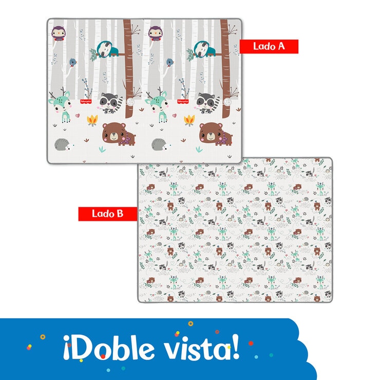 Fisher Price, Tapete de Juego Doble Vista Forest Wonder — Imagen 4 de 4
