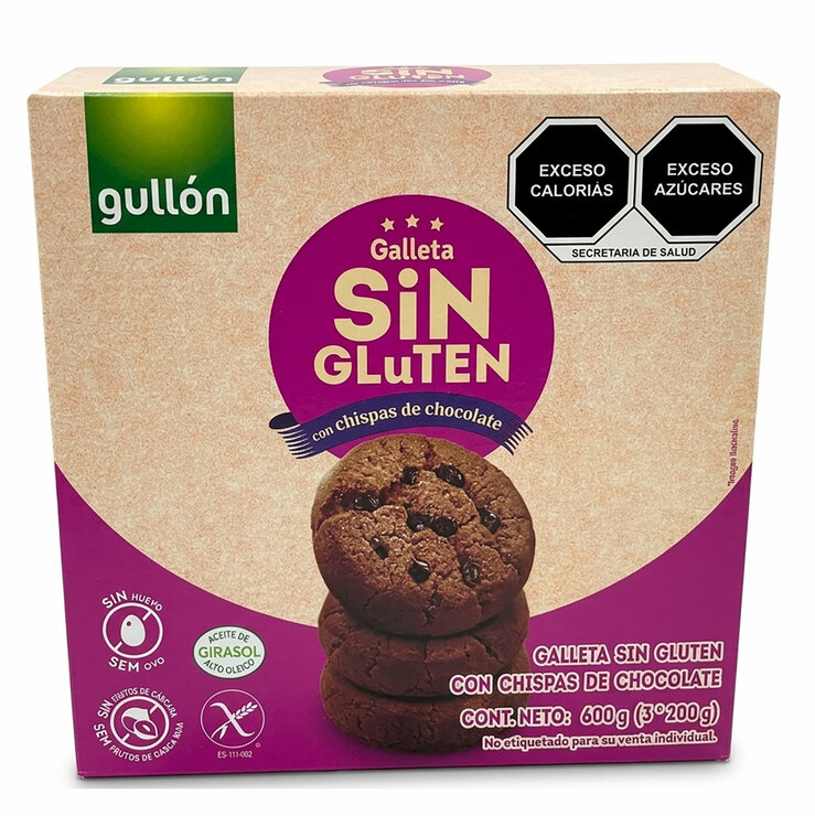 Gullón Galleta de Chocolate sin Gluten con Chispas de Chocolate 600 g