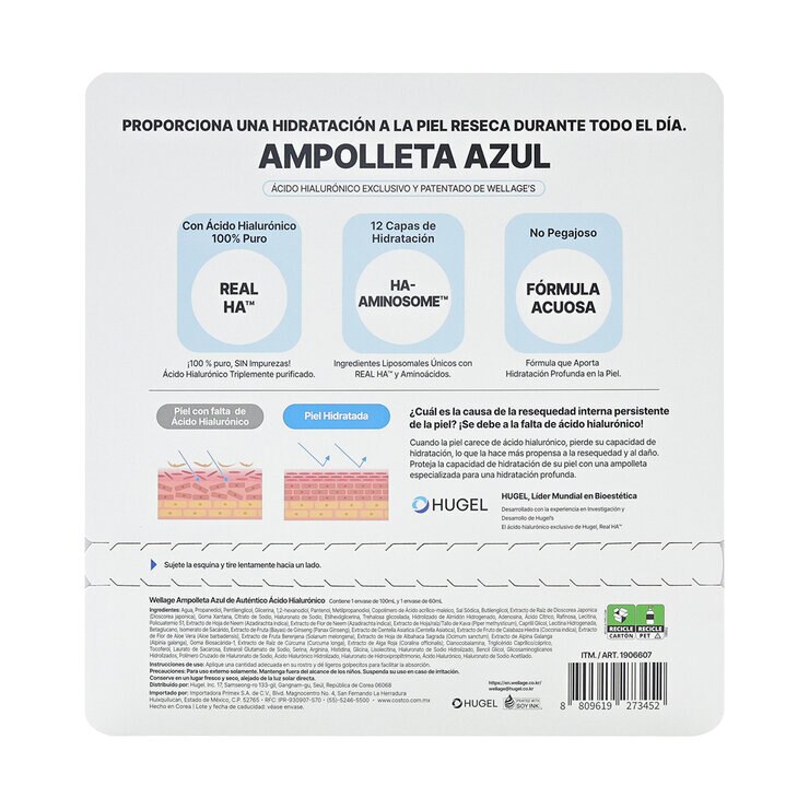 Wellage Ampolleta Azul de Ácido Hialuronico 160ml — Imagen 2 de 2