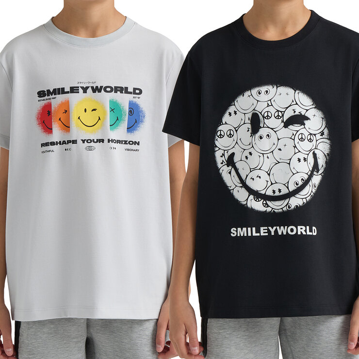 SmileyWord Playera para Niños y Niñas 2 piezas Varias Tallas y Colores