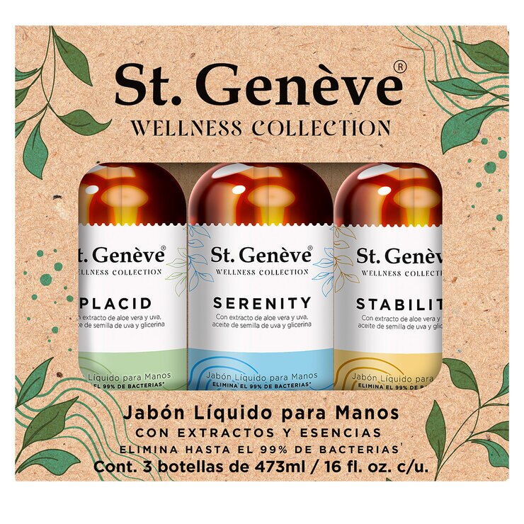 St. Geneve Wellness Collection Jabón Líquido para Manos, 3 pzas — Imagen 1 de 4