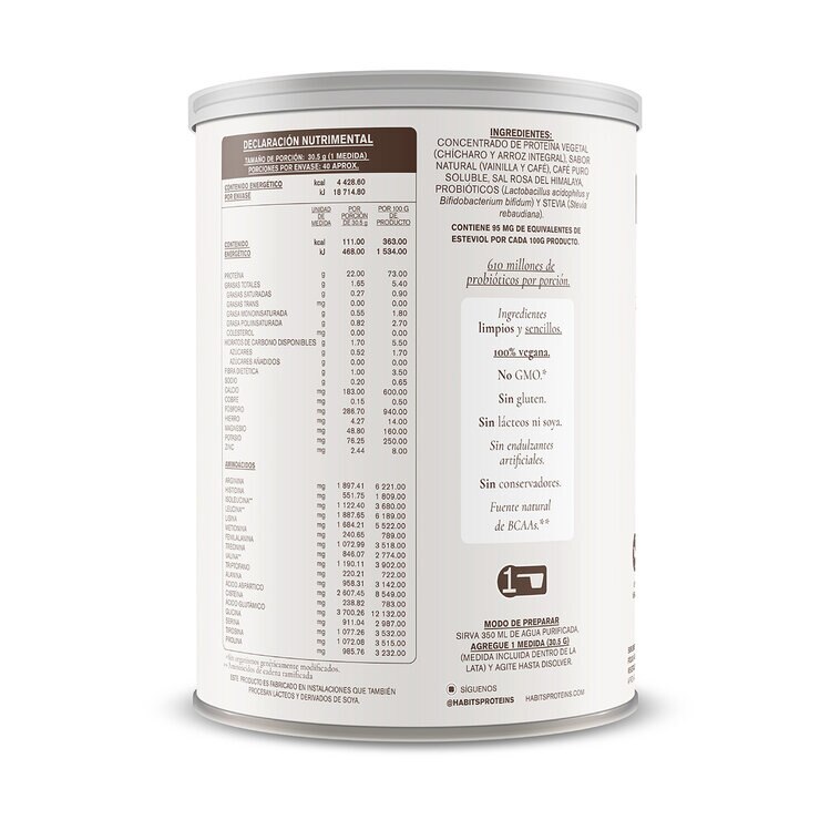 Habits by Not A Fancy Kitchen Proteína Vegetal Macciato 1.22 kg — Imagen 2 de 3