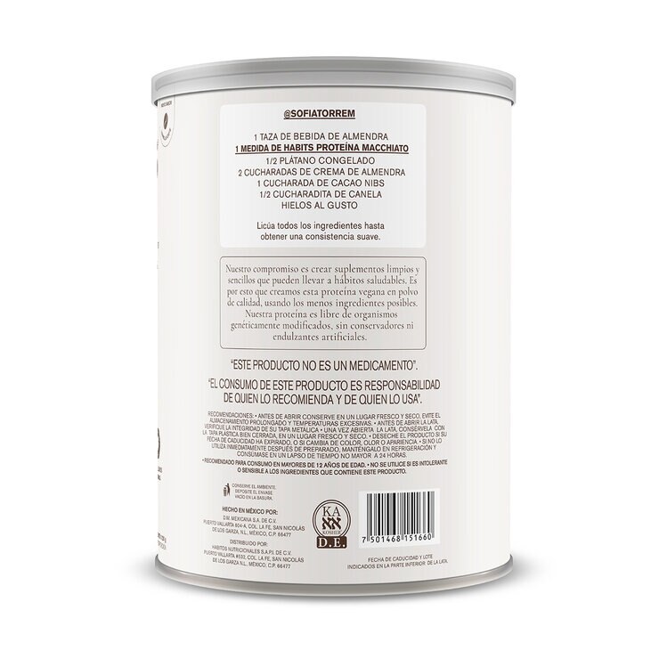 Habits by Not A Fancy Kitchen Proteína Vegetal Macciato 1.22 kg — Imagen 3 de 3
