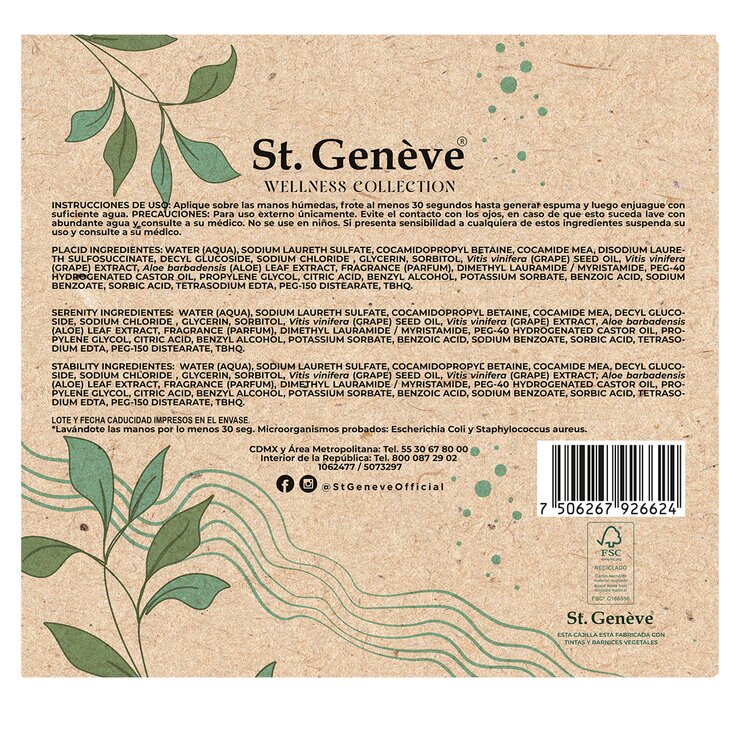 St. Geneve Wellness Collection Jabón Líquido para Manos, 3 pzas — Imagen 4 de 4