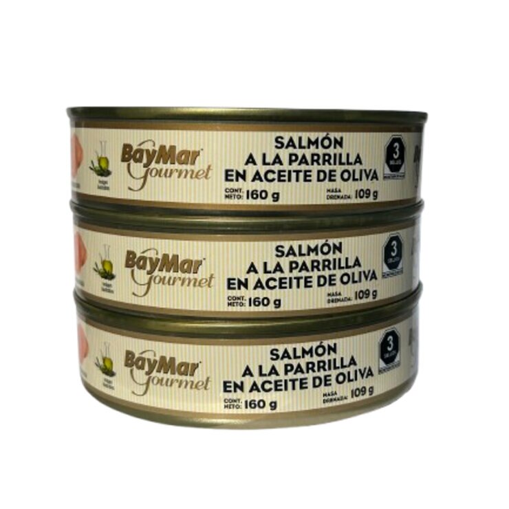 Baymar Salmón a la Parrilla en Aceite de Oliva 3/160 g