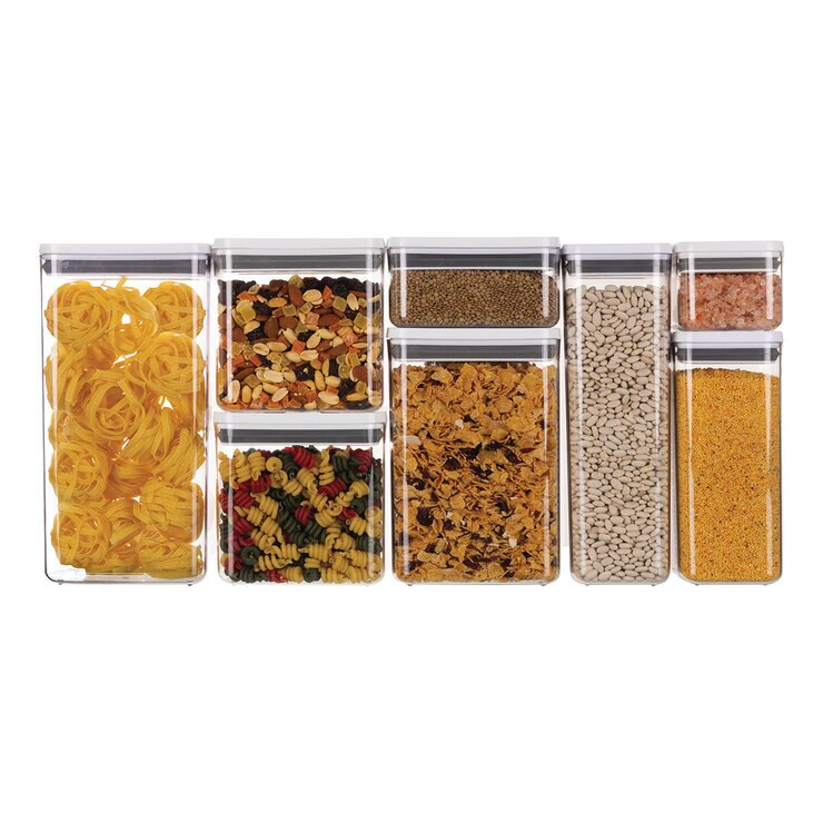 AG Box, Set de 8 Contenedores de Alimentos, DIferentes Capacidades, con Cierre Giratorio — Imagen 2 de 4