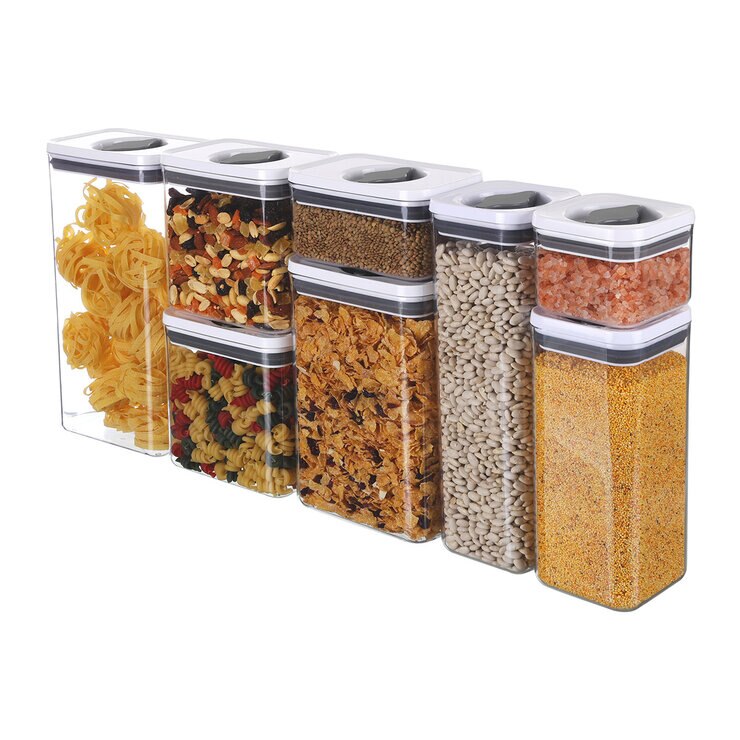 AG Box, Set de 8 Contenedores de Alimentos, DIferentes Capacidades, con Cierre Giratorio — Imagen 3 de 4