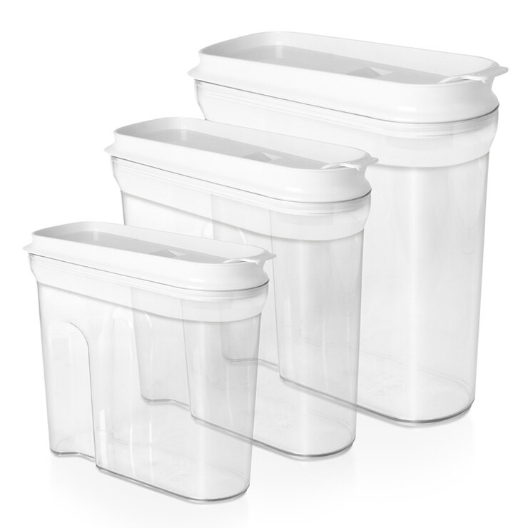 AG Box, Set de 3 Contenedores Cerealeros Chicos, Herméticos