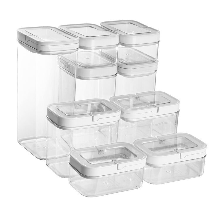 AG Box, Set de 9 Contenedores con Tapa Hermética