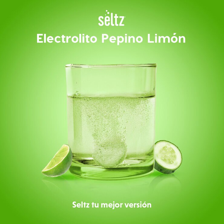 Seltz Electrolitos 3 Tubos de 13 Tabletas Efervescentes c/u Sabor Pepino-Limón — Imagen 3 de 4